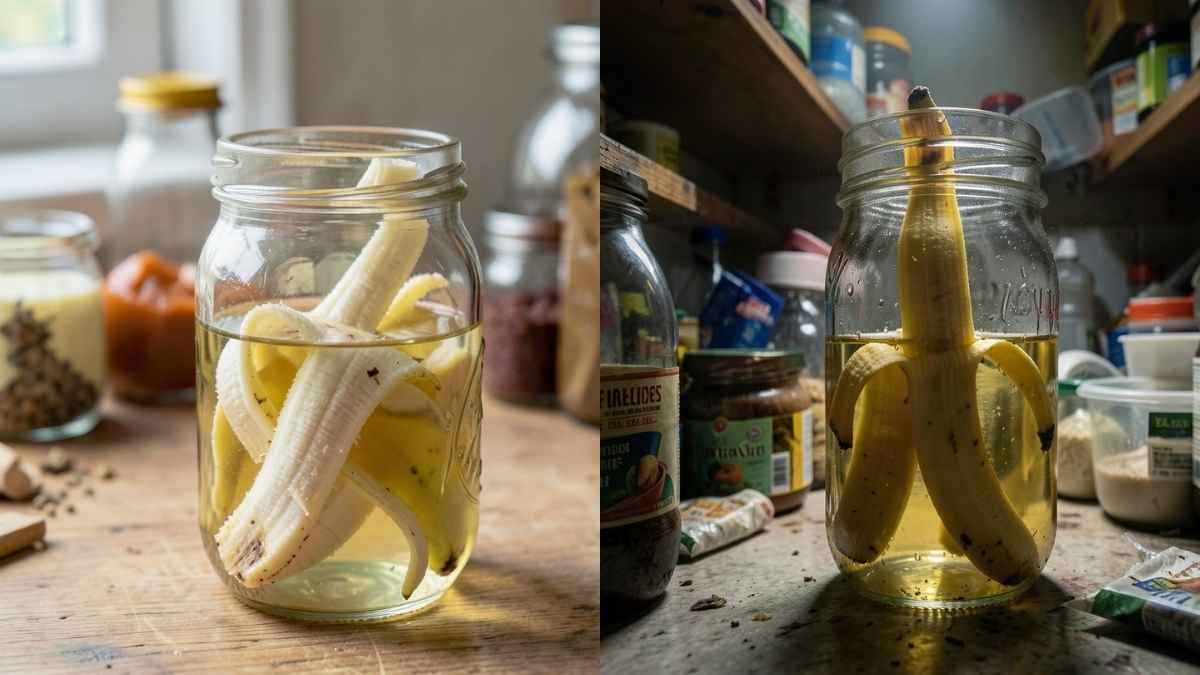 Mischiare la buccia di banana con l’aceto: a cosa serve e perché è consigliato in casa