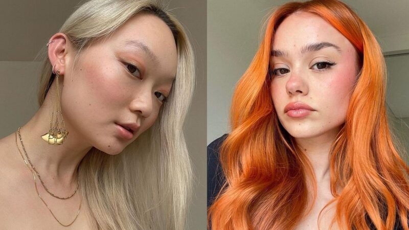 Donna con capelli grigi e segni di invecchiamento sul viso.