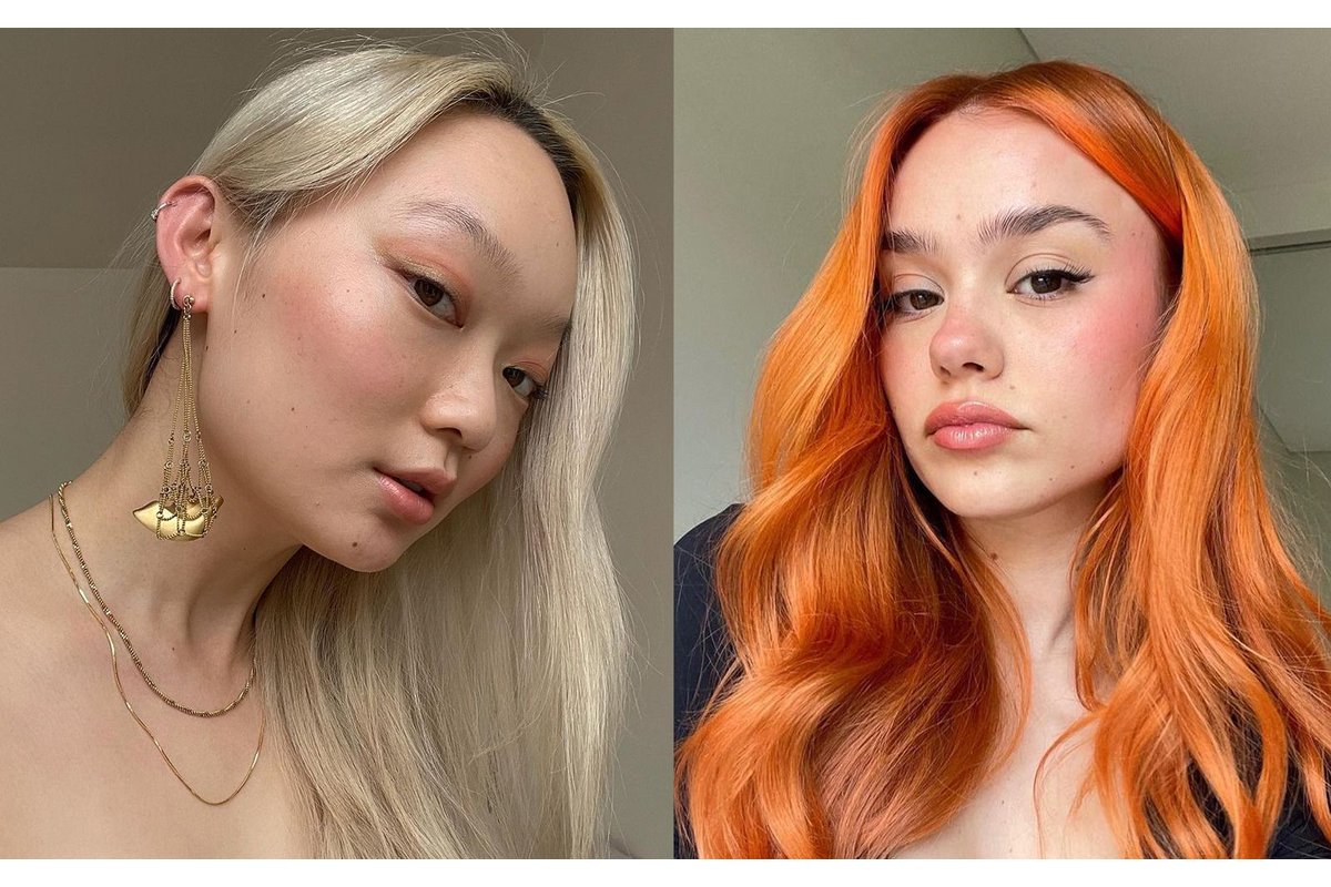 Donna con capelli grigi e segni di invecchiamento sul viso.