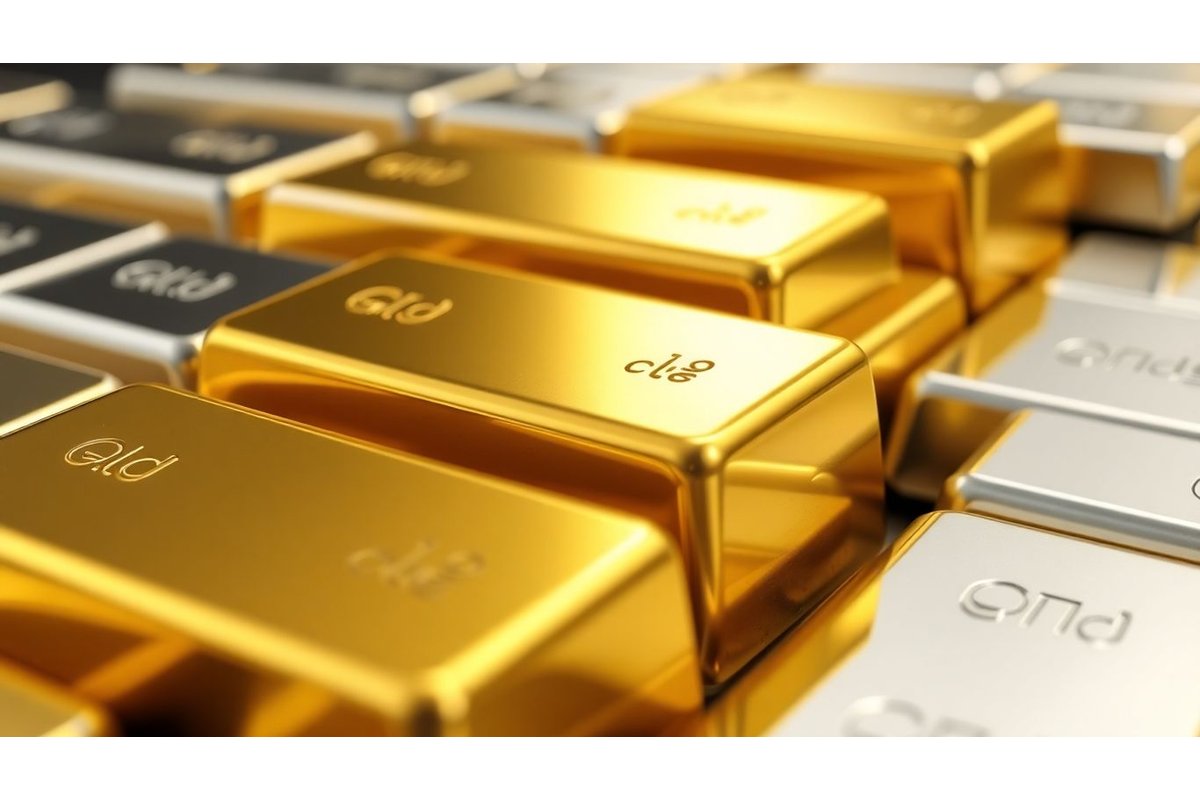 Grafico comparativo dei prezzi di oro e argento negli ultimi cinque anni.